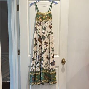 Alemais Floral Maxi Dress with Green Accents